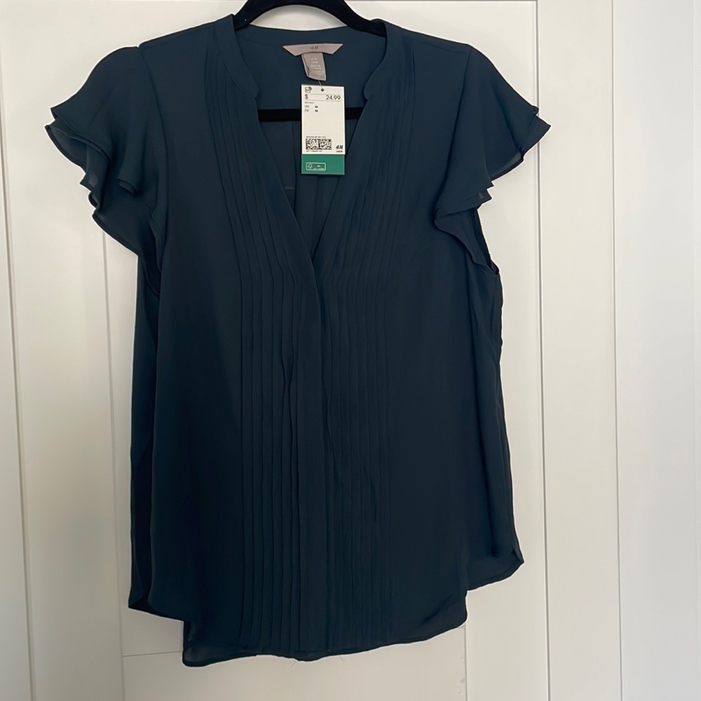 H&M navy blouse